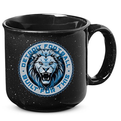 Detroit Football Built For This Football Sport Fan 15oz Campfire Ceramic Mug