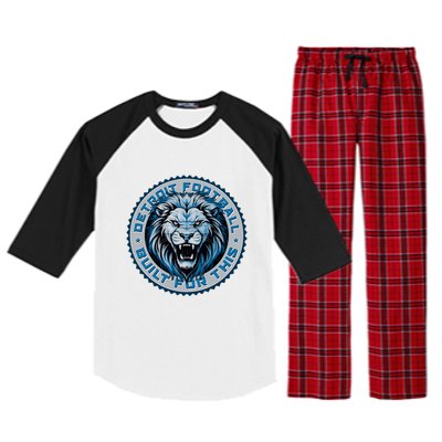 Detroit Football Built For This Football Sport Fan Raglan Sleeve Pajama Set