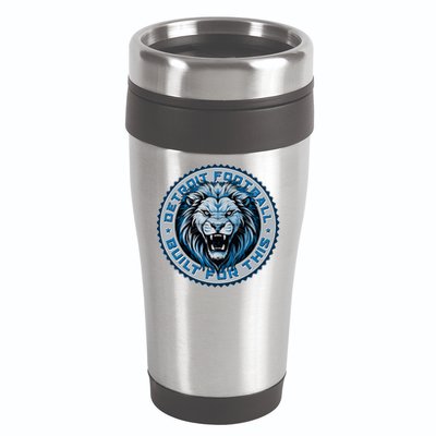 Detroit Football Built For This Football Sport Fan 16oz Travel Tumbler