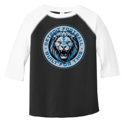 Detroit Football Built For This Football Sport Fan Toddler Fine Jersey T-Shirt