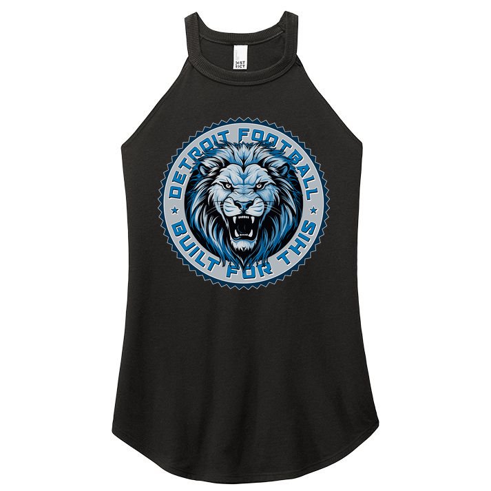 Detroit Football Built For This Football Sport Fan Women's Perfect Tri Rocker Tank