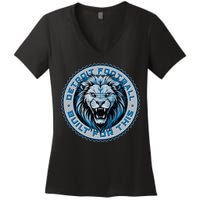 Detroit Football Built For This Football Sport Fan Women's V-Neck T-Shirt