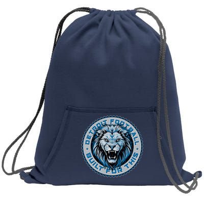 Detroit Football Built For This Football Sport Fan Sweatshirt Cinch Pack Bag