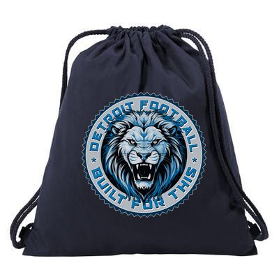 Detroit Football Built For This Football Sport Fan Drawstring Bag