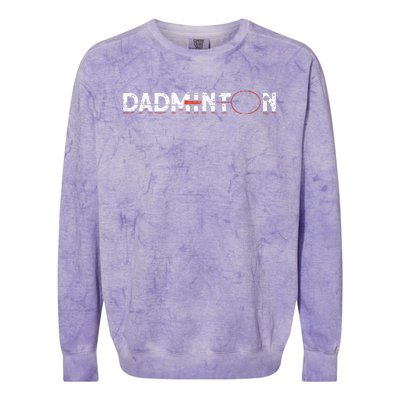 Dadminton Funny Badminton Player Badminton Colorblast Crewneck Sweatshirt