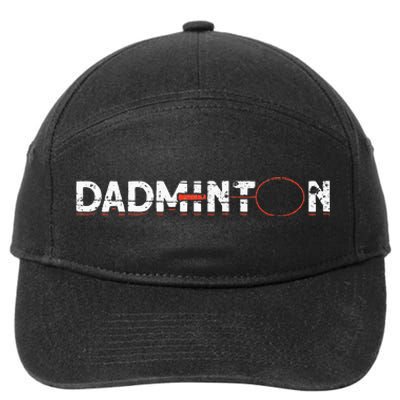 Dadminton Funny Badminton Player Badminton 7-Panel Snapback Hat