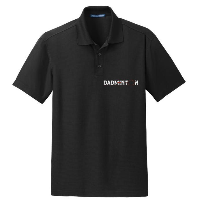 Dadminton Funny Badminton Player Badminton Dry Zone Grid Polo