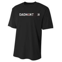 Dadminton Funny Badminton Player Badminton Performance Sprint T-Shirt