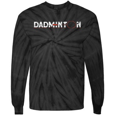 Dadminton Funny Badminton Player Badminton Tie-Dye Long Sleeve Shirt