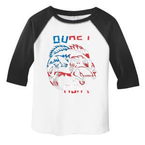 Dude! Fish! Bass American Flag Tee Gift Toddler Fine Jersey T-Shirt