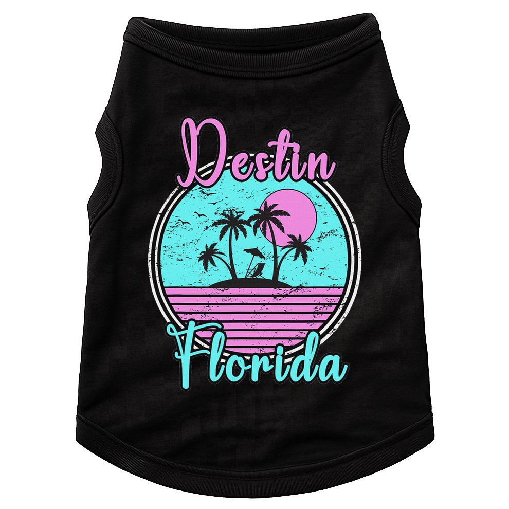 Destin Florida Beach Travel Souvenir Florida Doggie Tank
