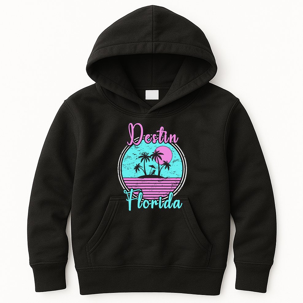 Destin Florida Beach Travel Souvenir Florida Kids Hoodie