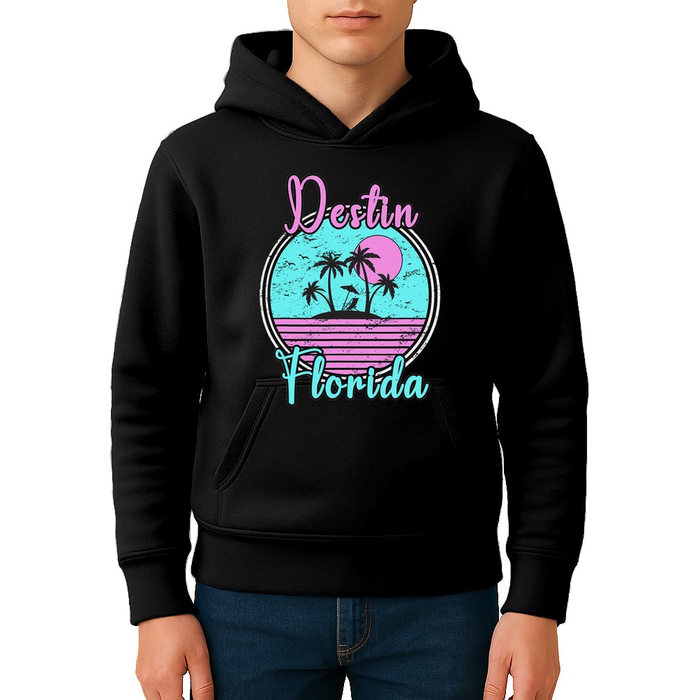 Destin Florida Beach Travel Souvenir Florida Kids Hoodie