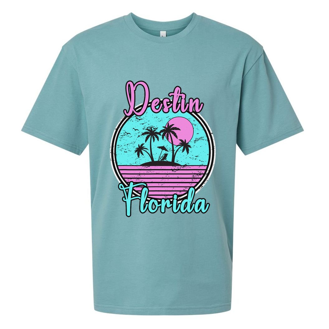 Destin Florida Beach Travel Souvenir Florida Sueded Cloud Jersey T-Shirt