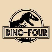 Dino Four Birthday Saurus Zip Tote Bag