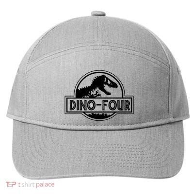 Dino Four Birthday Saurus 7-Panel Snapback Hat