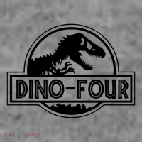 Dino Four Birthday Saurus 7-Panel Snapback Hat