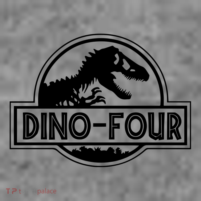Dino Four Birthday Saurus 7-Panel Snapback Hat