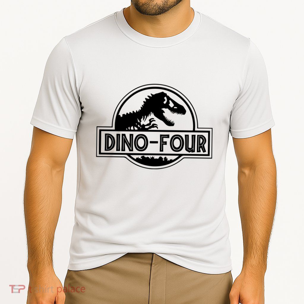 Dino Four Birthday Saurus Performance Shirt