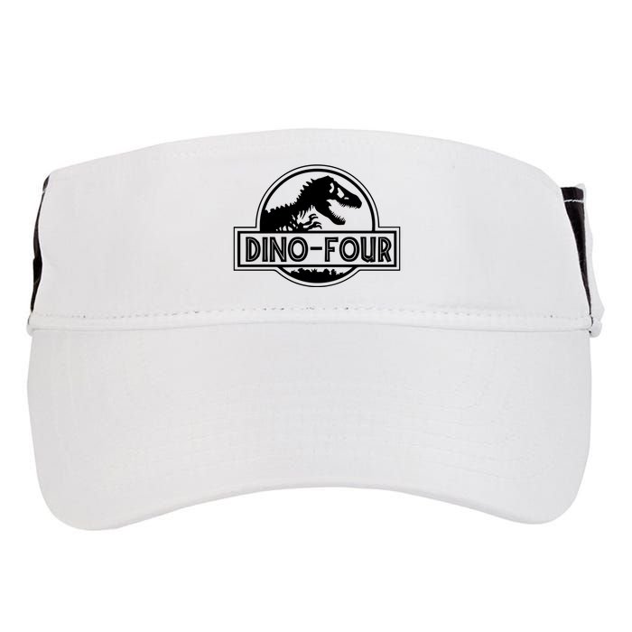 Dino Four Birthday Saurus Adult Drive Performance Visor