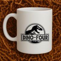 Dino Four Birthday Saurus Mug