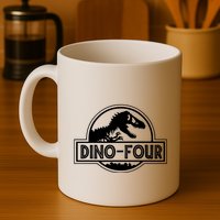 Dino Four Birthday Saurus Mug