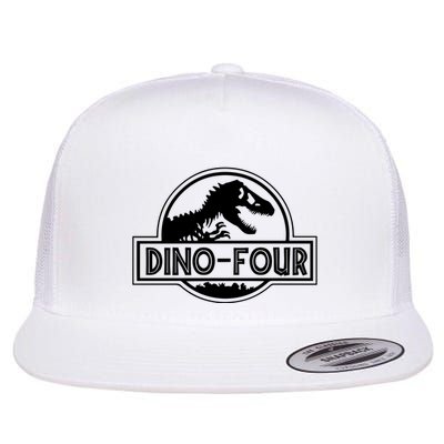 Dino Four Birthday Saurus Flatbill Hat