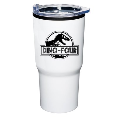 Dino Four Birthday Saurus Tumbler