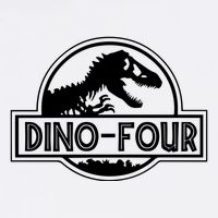 Dino Four Birthday Saurus Cooling Performance Long Sleeve Crew