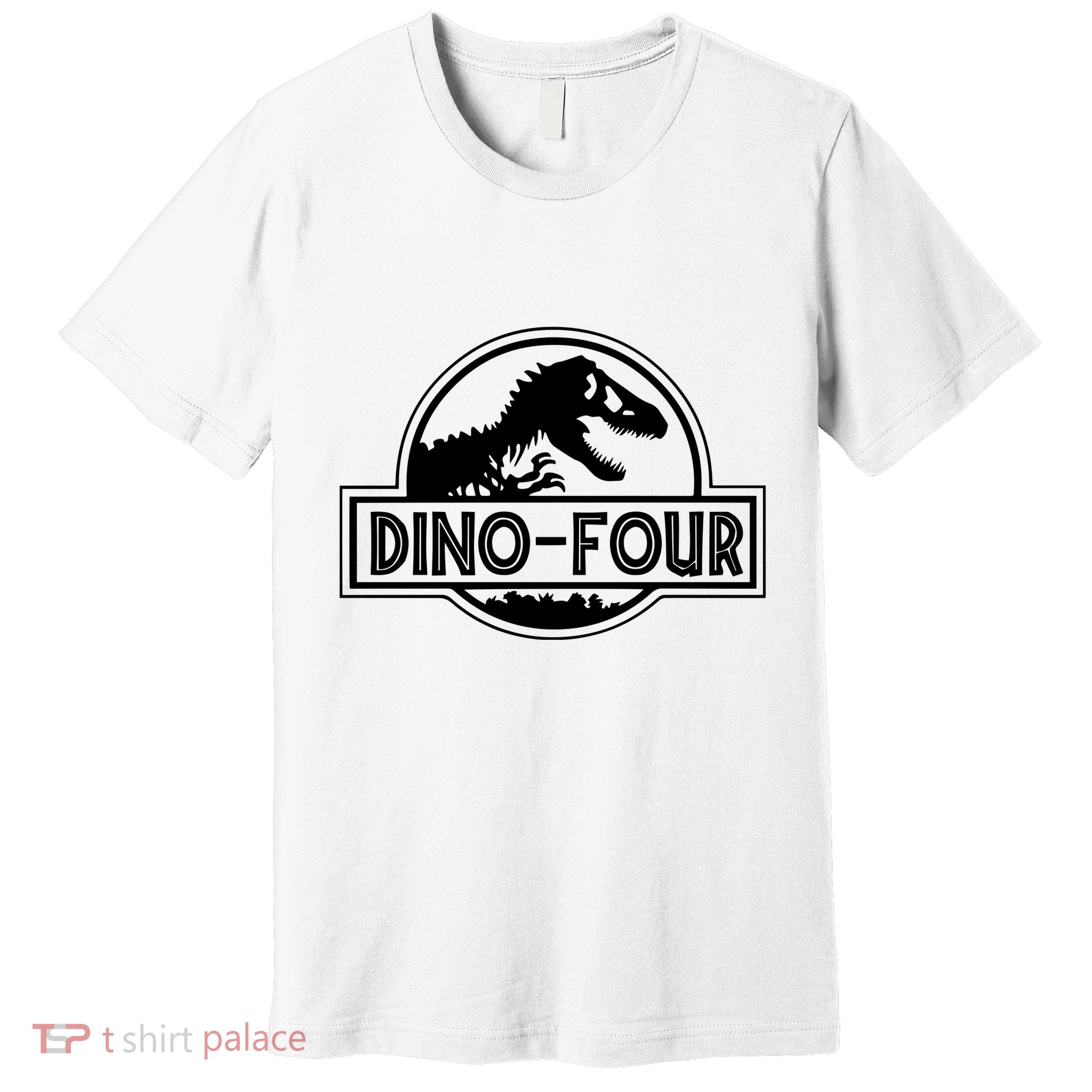 Dino Four Birthday Saurus Premium T-Shirt
