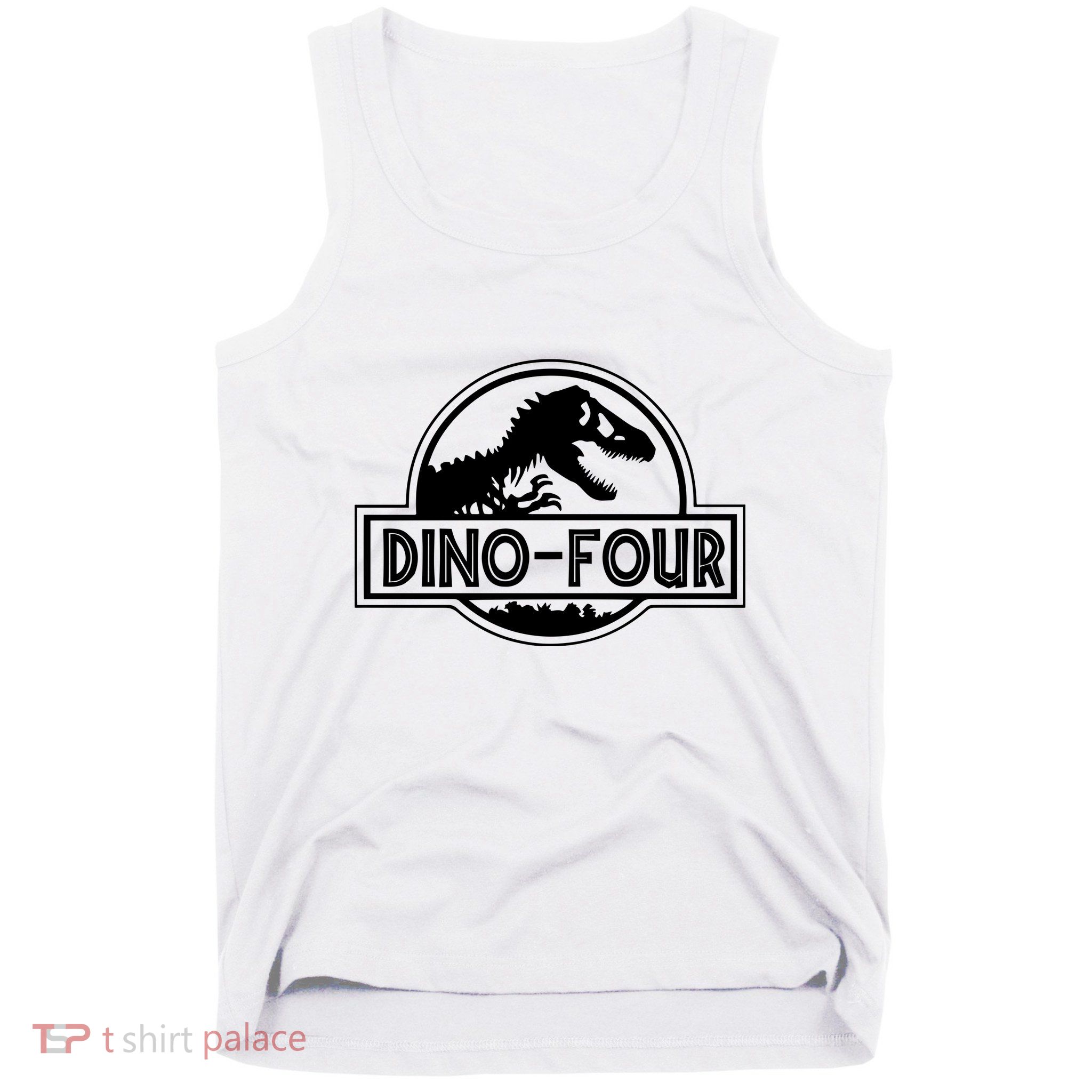 Dino Four Birthday Saurus Tank Top
