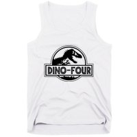 Dino Four Birthday Saurus Tank Top