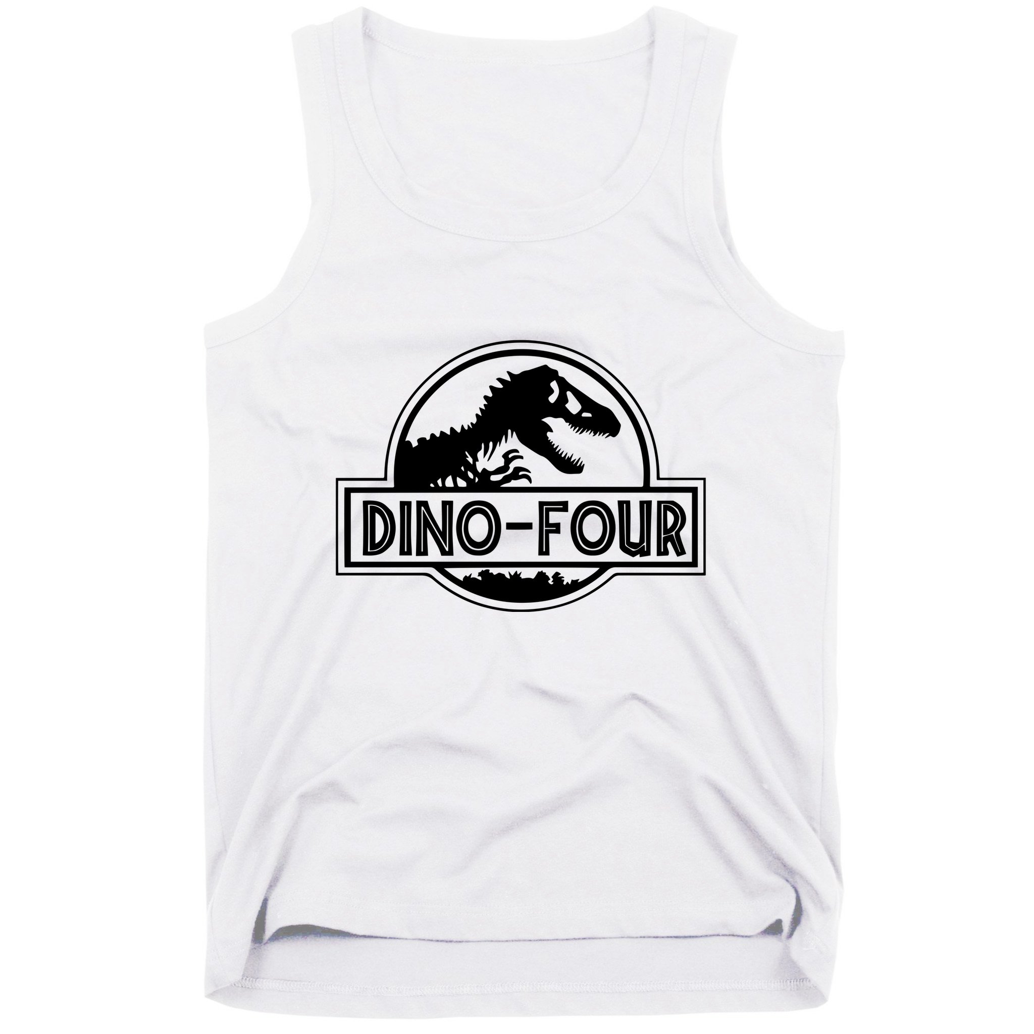 Dino Four Birthday Saurus Tank Top