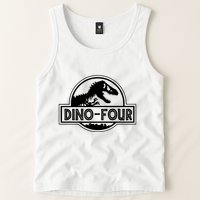 Dino Four Birthday Saurus Tank Top