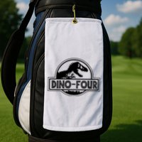 Dino Four Birthday Saurus Golf Towel