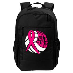 Dig For Cure Ribbon Volleyball Breast Cancer Awareness Daily Commute Backpack