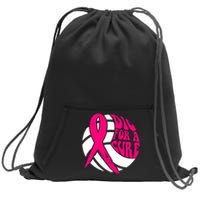 Dig For Cure Ribbon Volleyball Breast Cancer Awareness Sweatshirt Cinch Pack Bag