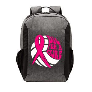 Dig For Cure Ribbon Volleyball Breast Cancer Awareness Vector Backpack