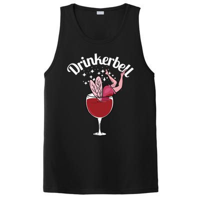 Drinkerbell Fairy Cute Wine Drinking With Funny Saying PosiCharge Competitor Tank