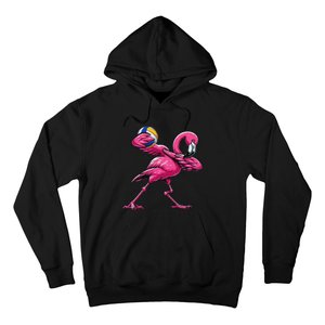 Dabbing Flamingo Costume Volleyball Player Fan Lover Team Hoodie