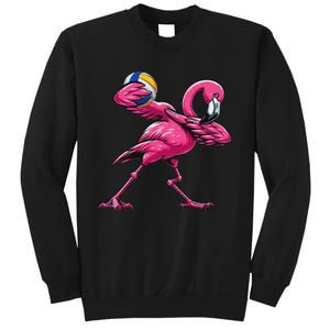 Dabbing Flamingo Costume Volleyball Player Fan Lover Team Sweatshirt