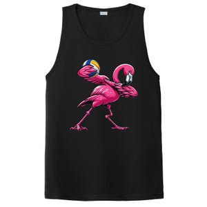 Dabbing Flamingo Costume Volleyball Player Fan Lover Team PosiCharge Competitor Tank