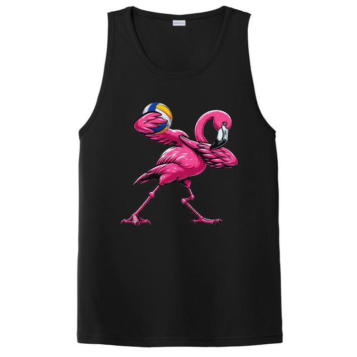 Dabbing Flamingo Costume Volleyball Player Fan Lover Team PosiCharge Competitor Tank