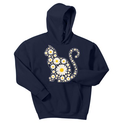 Daisy Flower Cat Mothers Day Daisy Flowers Lover Cat Mom Kids Hoodie