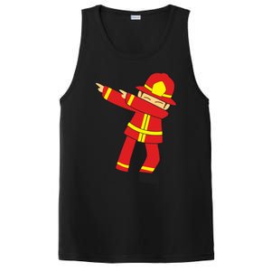 Dabbing Firefighter Cute Dancing Firefighter Gift Funny Gift PosiCharge Competitor Tank