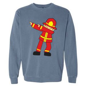 Dabbing Firefighter Cute Dancing Firefighter Gift Funny Gift Garment-Dyed Sweatshirt