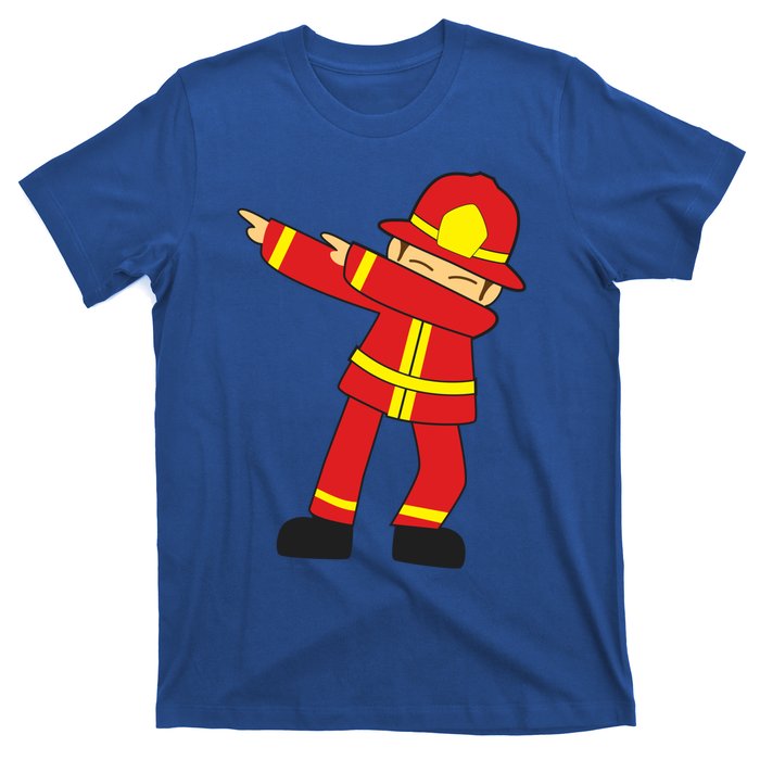 Dabbing Firefighter Cute Dancing Firefighter Gift Funny Gift T-Shirt