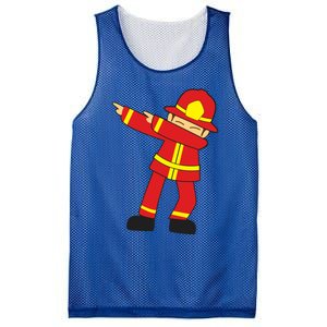 Dabbing Firefighter Cute Dancing Firefighter Gift Funny Gift Mesh Reversible Basketball Jersey Tank