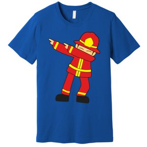 Dabbing Firefighter Cute Dancing Firefighter Gift Funny Gift Premium T-Shirt