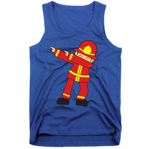 Dabbing Firefighter Cute Dancing Firefighter Gift Funny Gift Tank Top